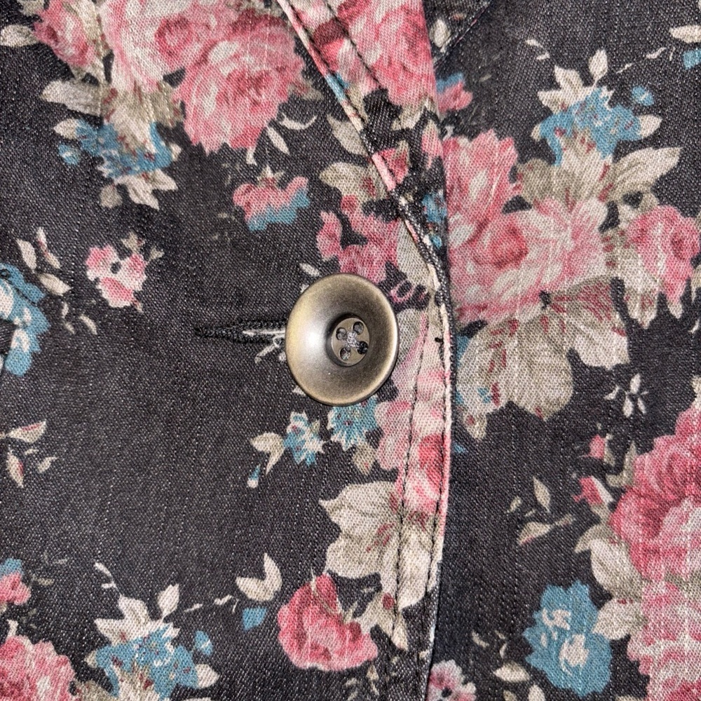 Free people Floral cotton Women's small blazer Jacket - Picture 8 of 8